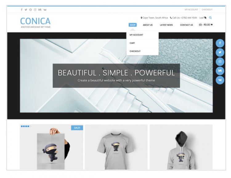 Darmowy motyw WordPress: Conica