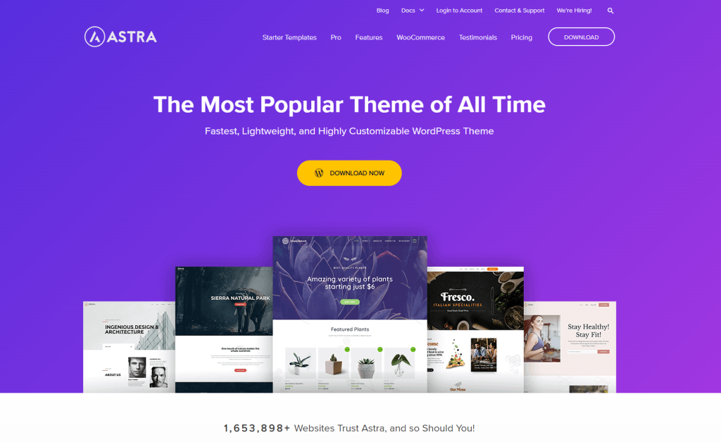 Darmowy motyw WordPress: Astra