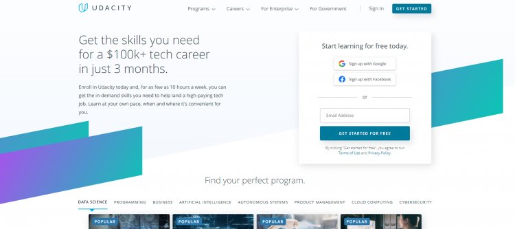 Udacity to jedna z 20 najlepszych stron do nauki programowania za darmo
