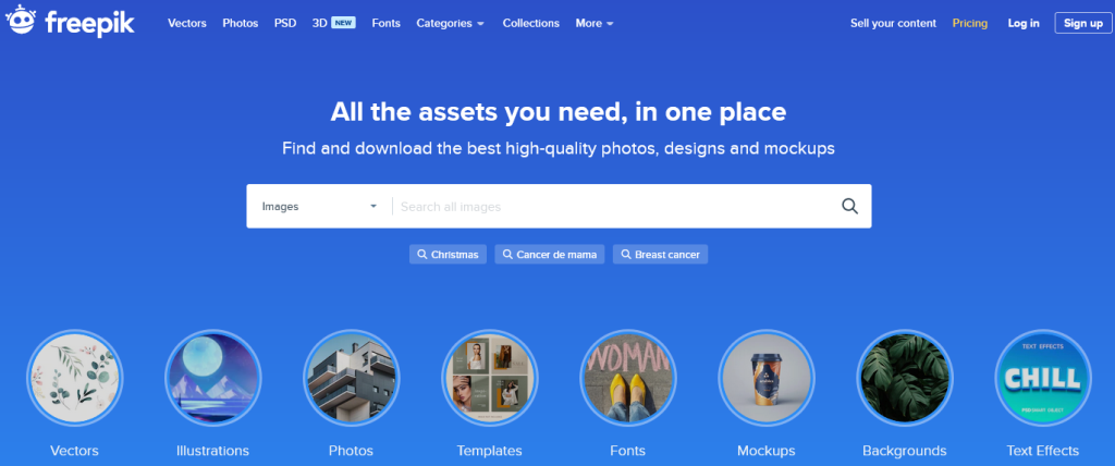 Freepik to bank grafik i zasobów dla grafików z różnymi darmowymi licencjami.