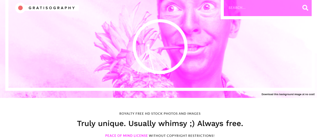 Gratisography to bank darmowych zdjęć i grafik wektorowych, licencja CC0.