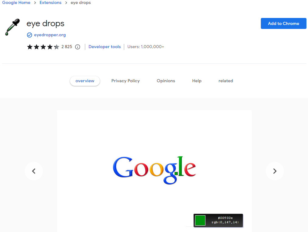 Eye Dropper Chrome Extension
