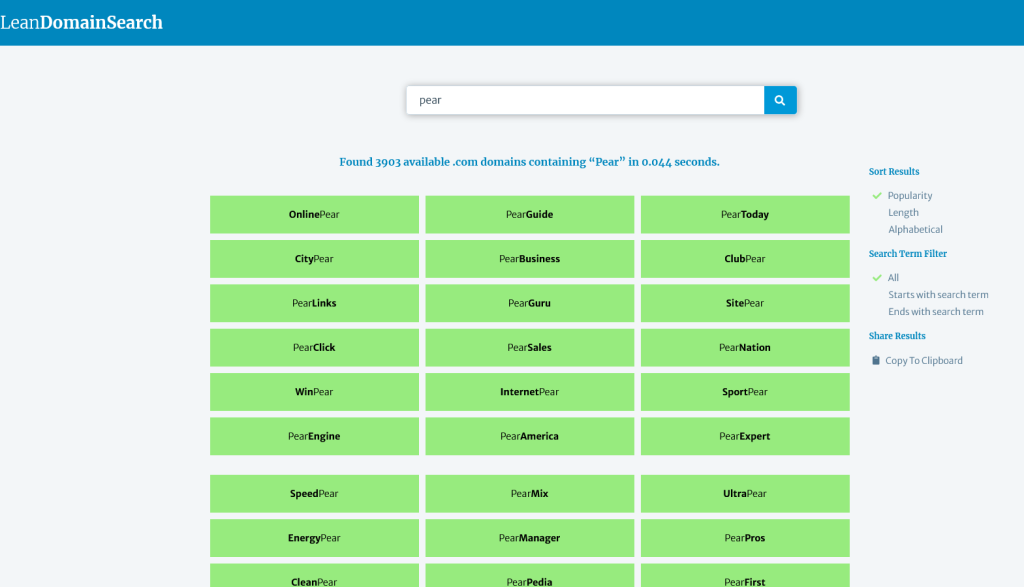 Lean Domain Search to generator, który wygeneruje ci ogromną liczbę pomysłów w mgnieniu oka.