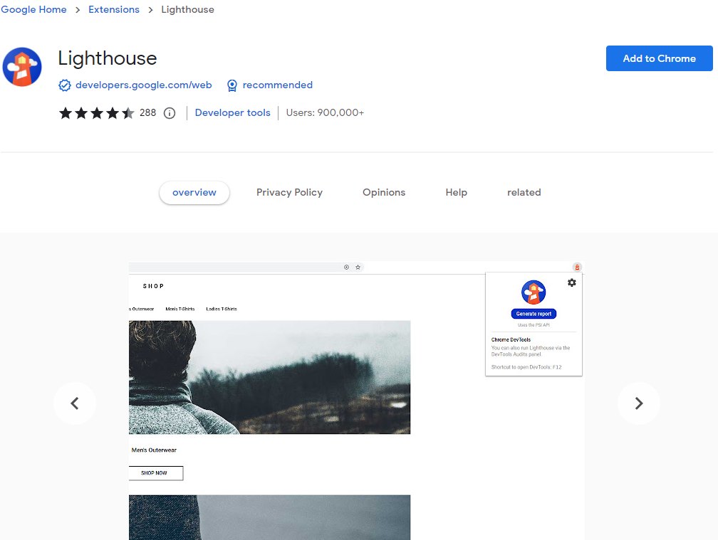 Lighthouse Chrome Extension