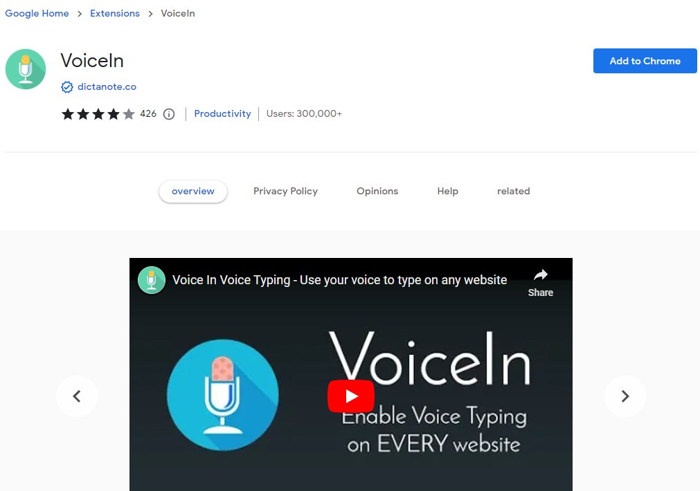 VoiceIn Chrome Extension