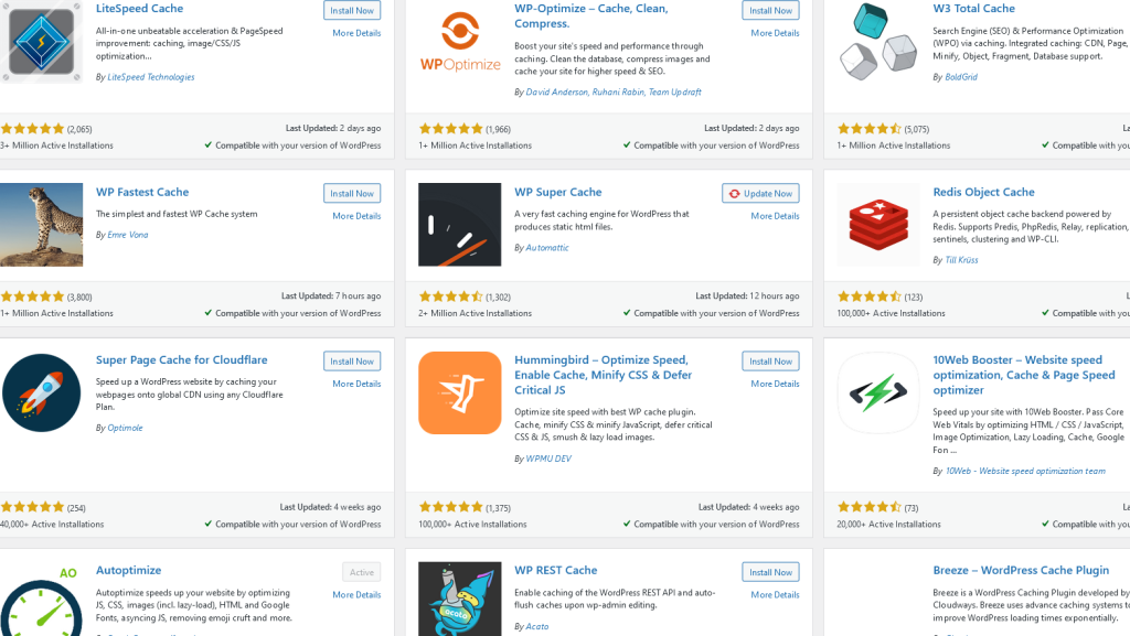how to choose the best caching plugin?