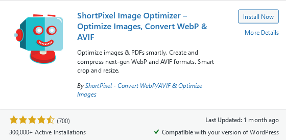 Wtyczka do optymalizacji obrazów ShortPixel WordPress
