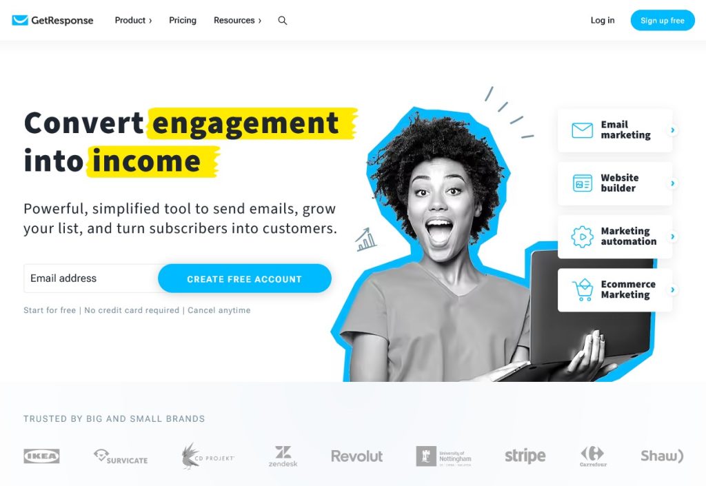 GetResponse for transactional emails