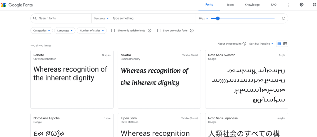 Google Fonts