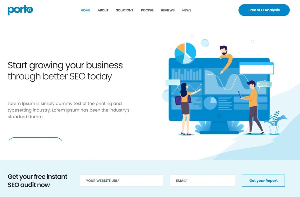 Best Google Sites Templates: Small Business Website porto