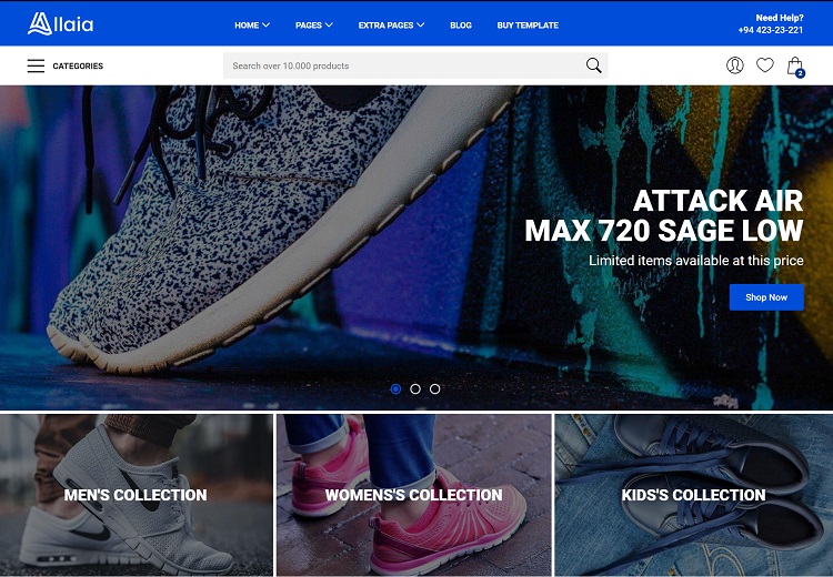 Best Google Sites Templates: eCommerce Allaia