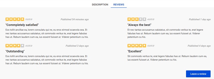 Best Google Sites Templates: Review Section Allaia