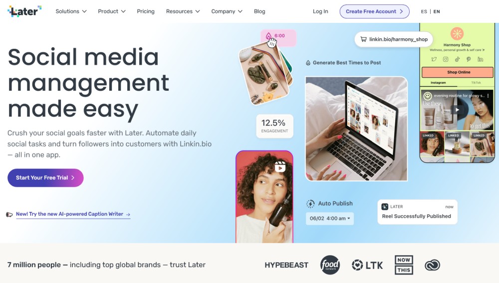 Outils de planification efficaces pour les réseaux sociaux : Later