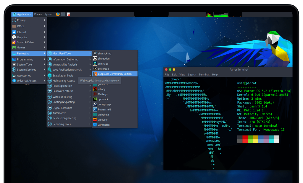 system operacyjny Parrot Security OS
