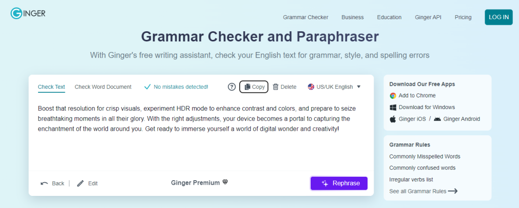 Ginger Grammar Checker. 15+ Tool di Scrittura Per il tuo Blog nel 2024