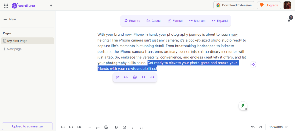 WordTune. 15+ Tool di Scrittura Per il tuo Blog nel 2024