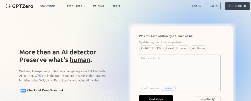 AI Content Detection Tools: GPT Zero