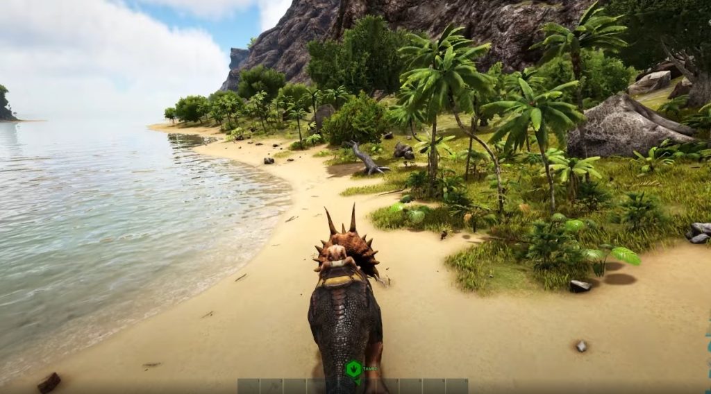 Riding your first dinosaur in ARK: Survival Evolved
