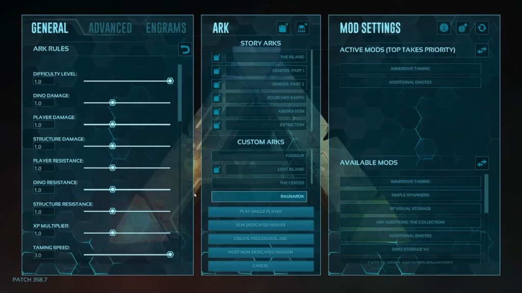 Game modes of Ark: Survival Evolved