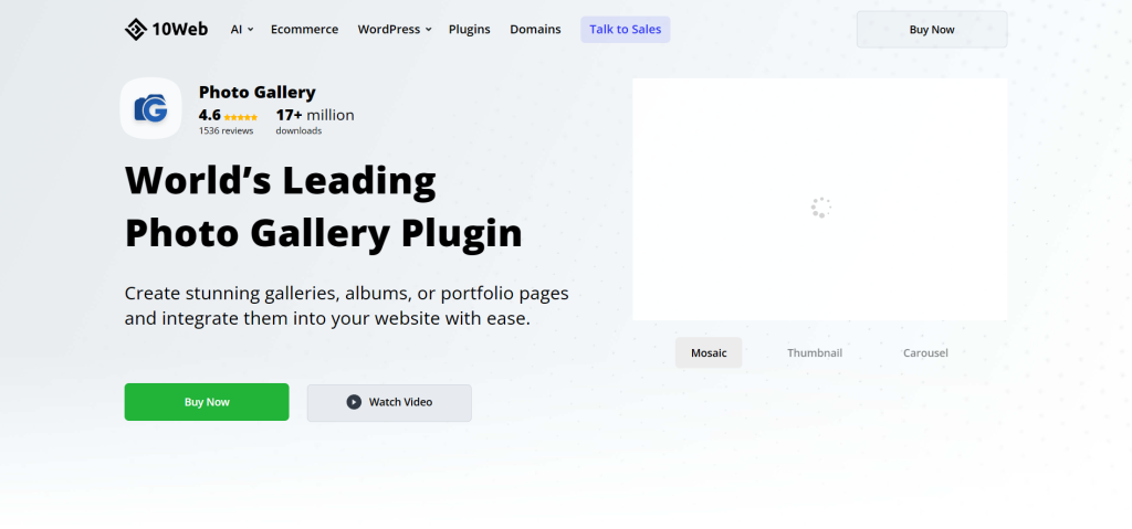 Photo Gallery by 10Web WordPress Gallery Plugin