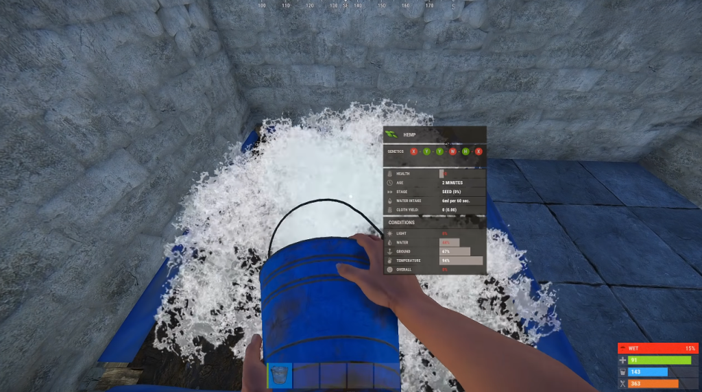 ведро для воды в rust