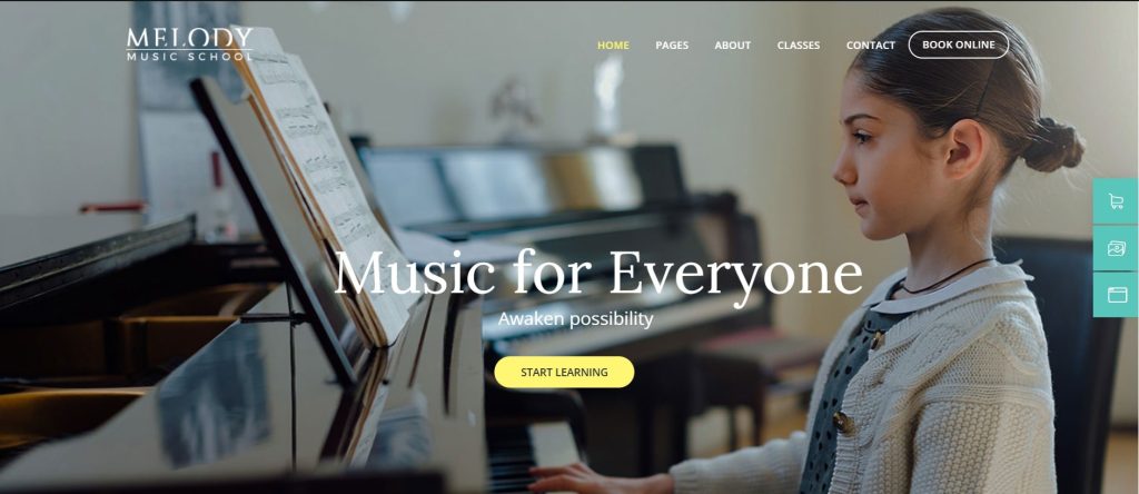 Melody Arts Music School WordPress Theme