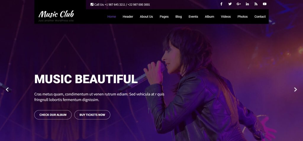 Music Club PRO WordPress Music Theme