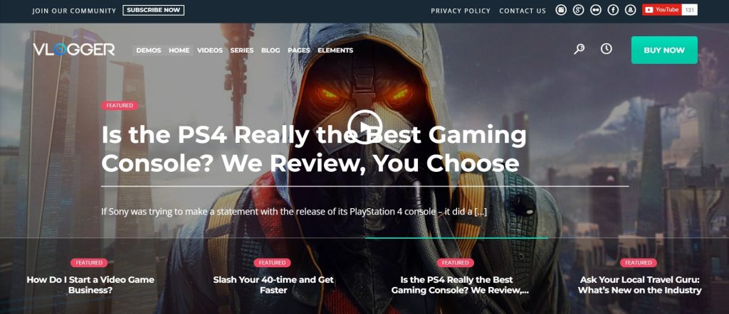 Vlogger WordPress Video Theme
