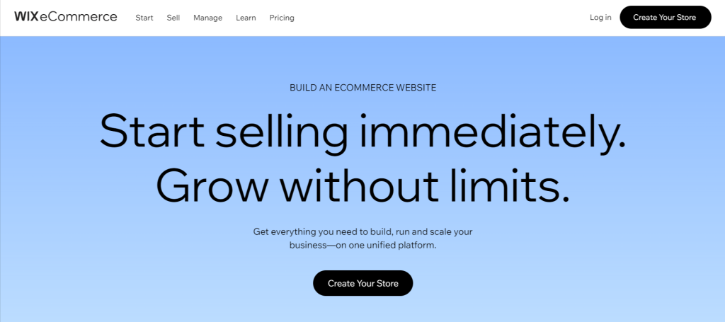 Wix eCommerce - Shopify Alternative