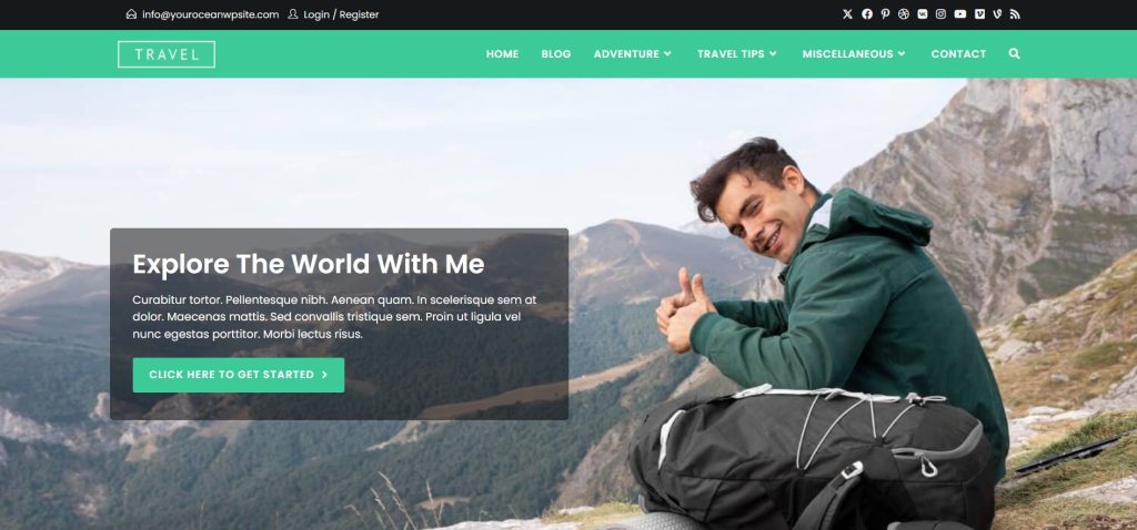 OceanWP WordPress 여행 블로그 테마