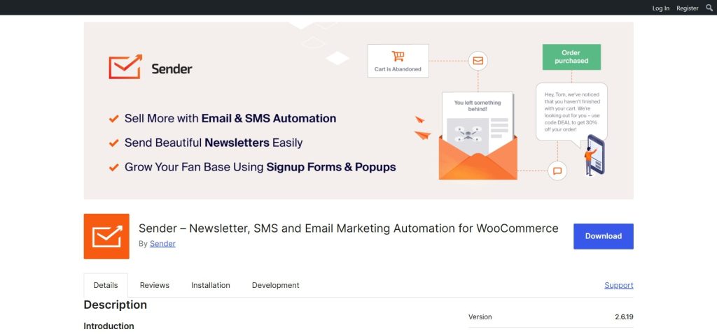 Sender WordPress Popup Plugin