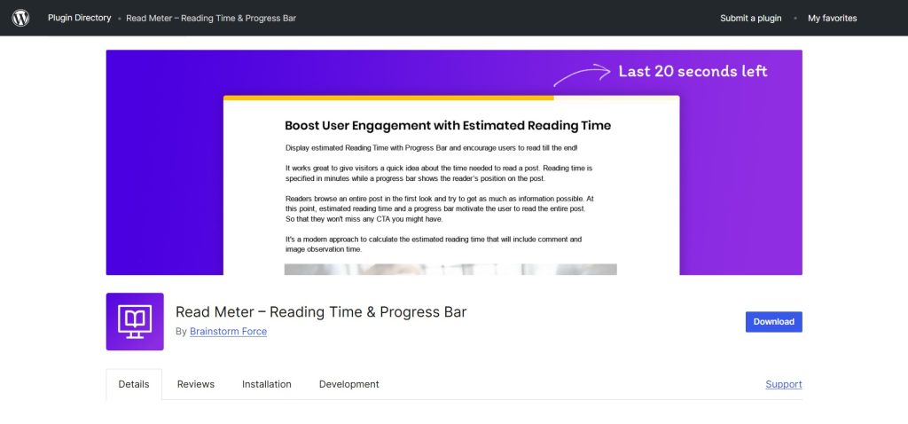 Read Meter Plugin Barra di Avanzamento di WordPress