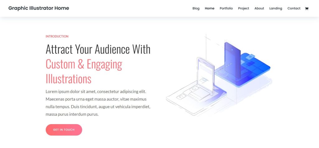 Tema di Graphic Design Divi