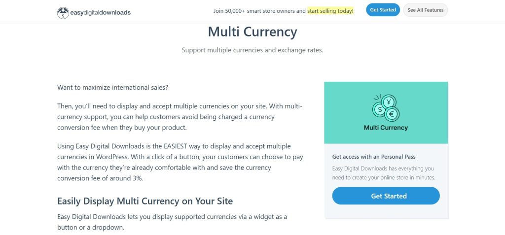 افزونه Easy Digital Downloads Multi-Currency