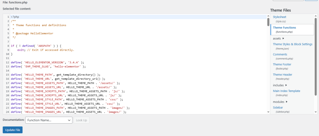 functions.php-bestand