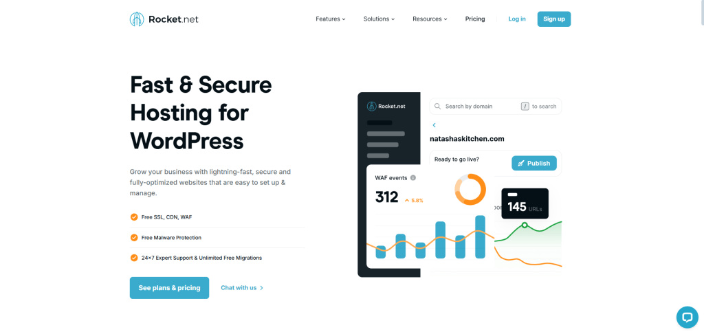 Rocket.net Hosting for wordpress