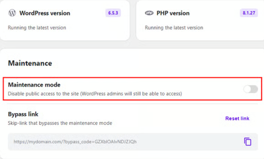 WordPress 6.7 bakım modu