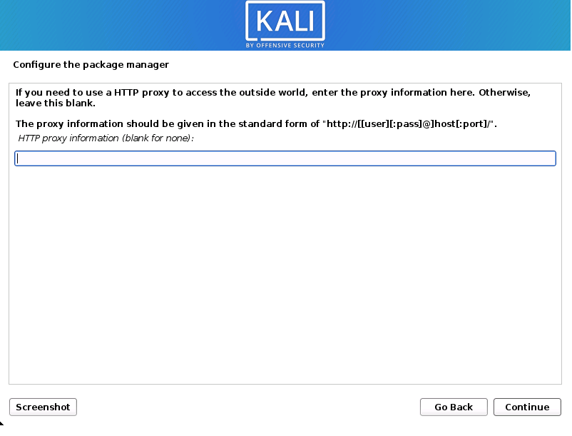 HTTP proxy information