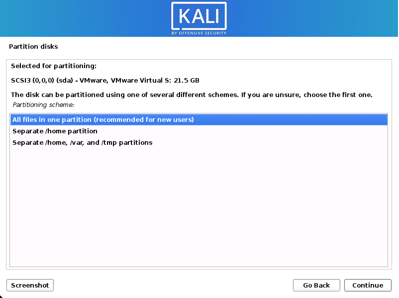 Select files to partition