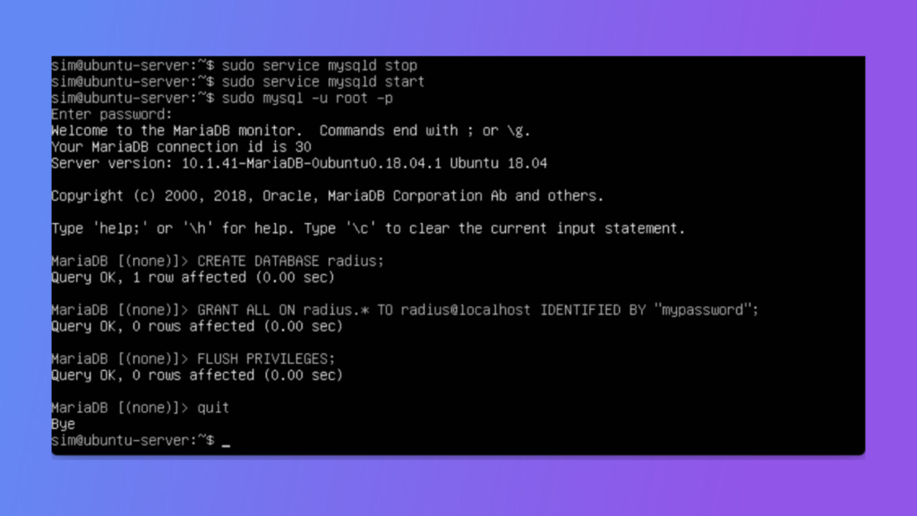 setup-and-configuration-of-freeradius-mysql-on-ubuntu-16