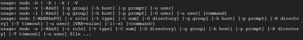 sudo command