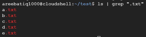 ls grep