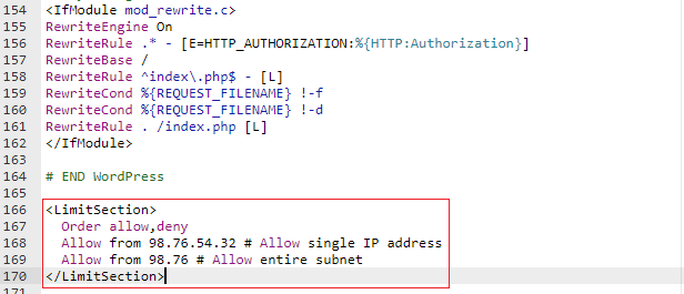 ip whitelisting htaccess