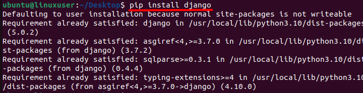 pip install django