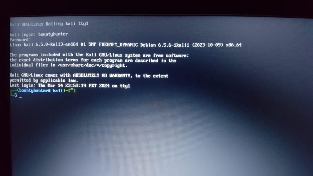 kali text terminal