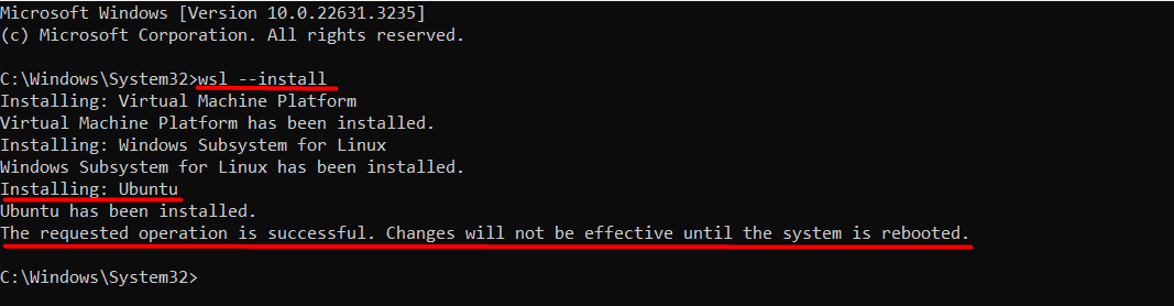 wsl --install