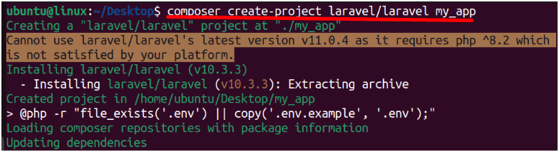 composer laravel project