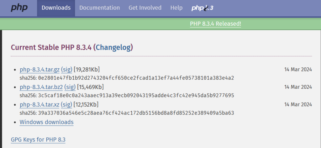 php website
