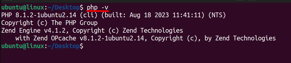 php version