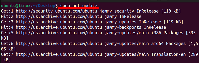 apt update